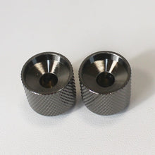 Load image into Gallery viewer, Hosco Gotoh Cosmo Black Dome Knobs For Fender Ibanez 18mm Dia (2) Inch
