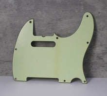 Load image into Gallery viewer, Aged 3 Ply 8 Hole 62 Pickguard For Telecaster Mint Green
