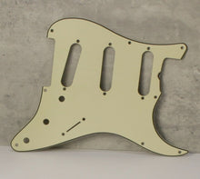 Load image into Gallery viewer, Aged  59  8 Hole Pickguard For Fender Strat Wide Bevel Light Age - Vintage Cream
