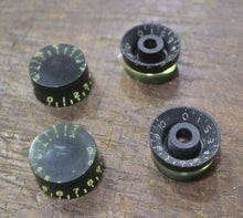 Load image into Gallery viewer, Aged Black CAB Speed Knobs Set (4) For Gibson Guitar

