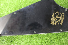 Load image into Gallery viewer, Pickguard For Gibson Reverse Firebird Gold Logo Black #0259 - Used

