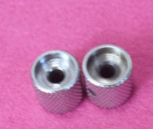 Load image into Gallery viewer, Aged Flat Knobs (2) For Telecaster Guitar/Bass - Chrome Relic
