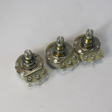 Load image into Gallery viewer, Alpha Pots Split Shaft Imperial Inch Size 3 x B250K Linear
