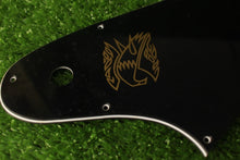 Load image into Gallery viewer, Pickguard For Gibson Reverse Firebird Gold Logo Black #0258 - Used
