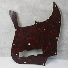 Load image into Gallery viewer, Pickguard For Fender Japan Jazz Bass Dark Tortoise Shell Celluloid Top 4 Ply
