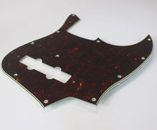 Load image into Gallery viewer, Pickguard For Fender Japan Jazz Bass Dark Tortoise Shell Celluloid Top 4 Ply

