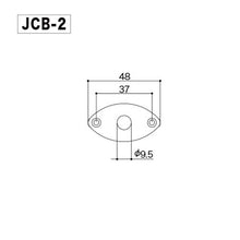 Load image into Gallery viewer, Gotoh JCB-2 Oval Curved Football Jack Plate for Guitar - Chrome
