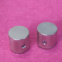 Load image into Gallery viewer, Brass Flat Barrel Knobs w/ Set Screws For Telecaster (2) - Nickel
