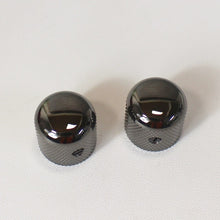 Load image into Gallery viewer, Hosco Gotoh Cosmo Black Dome Knobs For Fender Ibanez 18mm Dia (2) Inch
