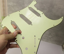 Load image into Gallery viewer, Aged  63, 64 Pickguard For Fender Strat Wide Bevel Light Relic - Mint Green
