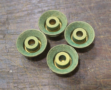 Load image into Gallery viewer, Aged Gold Bonnet CAB Bell Top Hat Knobs for 59 Les Paul (4) Heavy Relic
