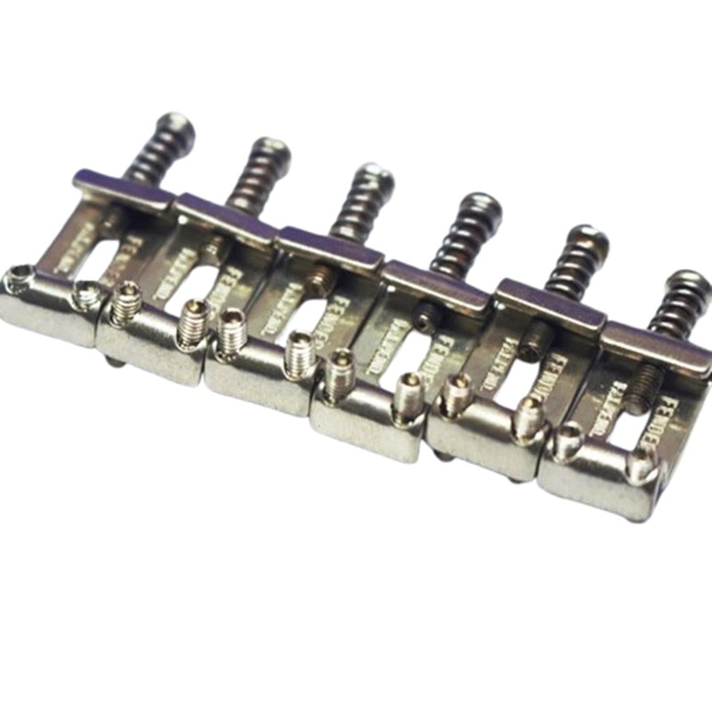 Aged Pat Pend. Saddles For Stratocaster Bridges - Nickel
