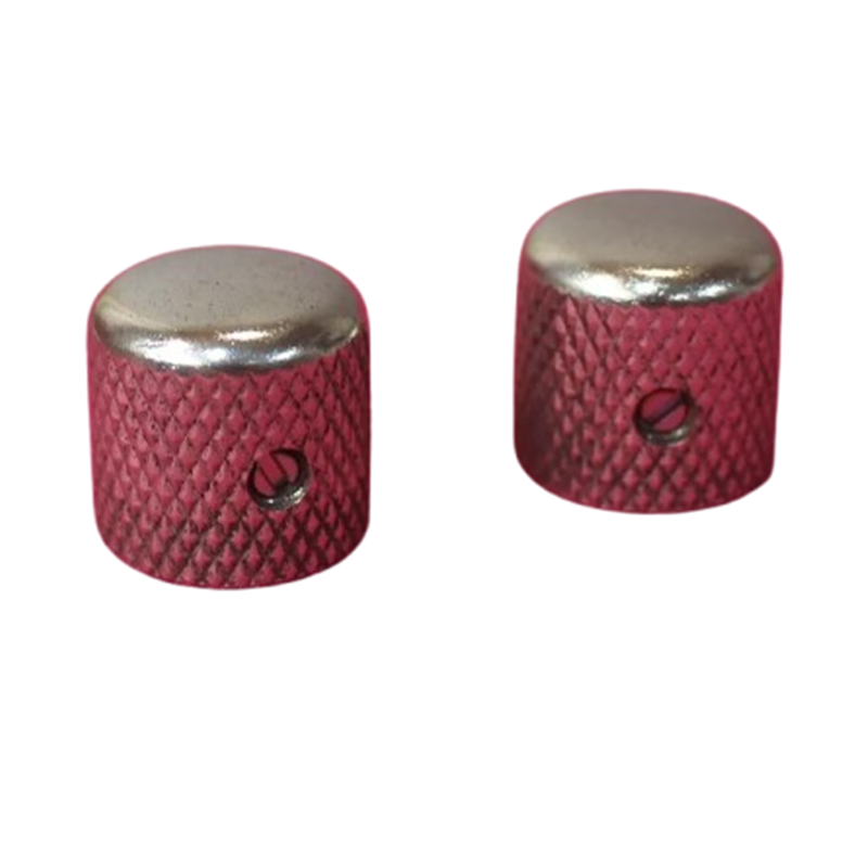 Aged Dome Knobs For Telecaster (2) - Chrome