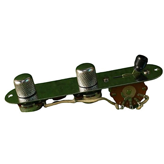 Aged Prewired Control Plate Assembly Solid Shaft Pots For Telecaster - Dome Knobs