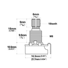Load image into Gallery viewer, Alpha Mini Size Metric Guitar Potentiometer - B1Meg
