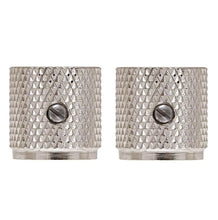 Load image into Gallery viewer, Brass Flat Barrel Knobs w/ Set Screws For Telecaster (2) - Nickel
