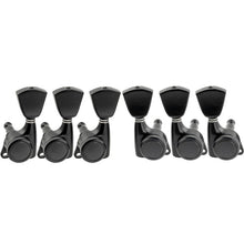 Load image into Gallery viewer, 3+3 Locking Tuners 18:1 Electric Acoustic Guitars Metal Locking Cap - Black #3
