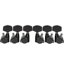 Load image into Gallery viewer, 3+3 Locking Tuners 18:1 Electric Acoustic Guitars Metal Locking Cap - Black #2
