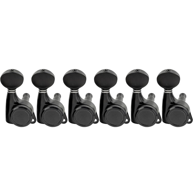 6-in-line Locking Tuners 18:1 Strat Tele Guitars Metal Locking Cap - Black #05