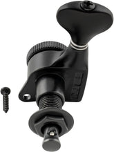 Load image into Gallery viewer, 6-in-line Locking Tuners 18:1 Strat Tele Stainless Locking Cap - Black #01
