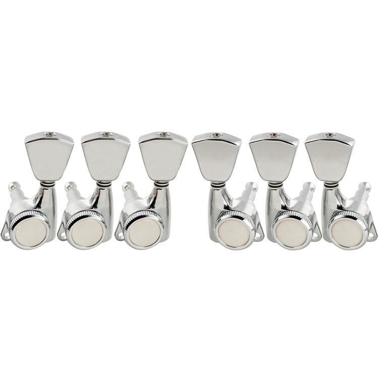 3+3 Locking Tuners 18:1 Electric Acoustic Guitars Metal Locking Cap - Chrome #3