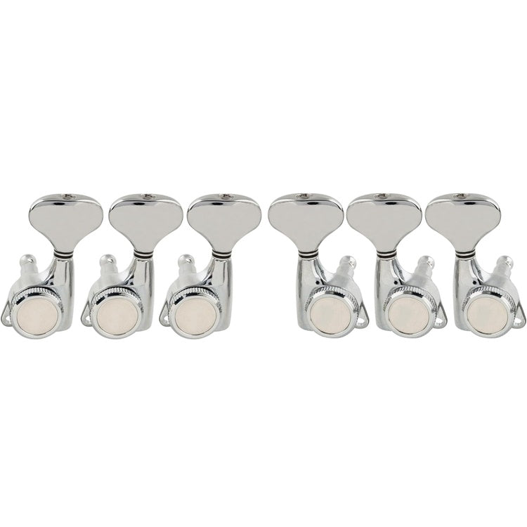 3+3 Locking Tuners 18:1 Electric Acoustic Guitars Metal Locking Cap - Chrome #4