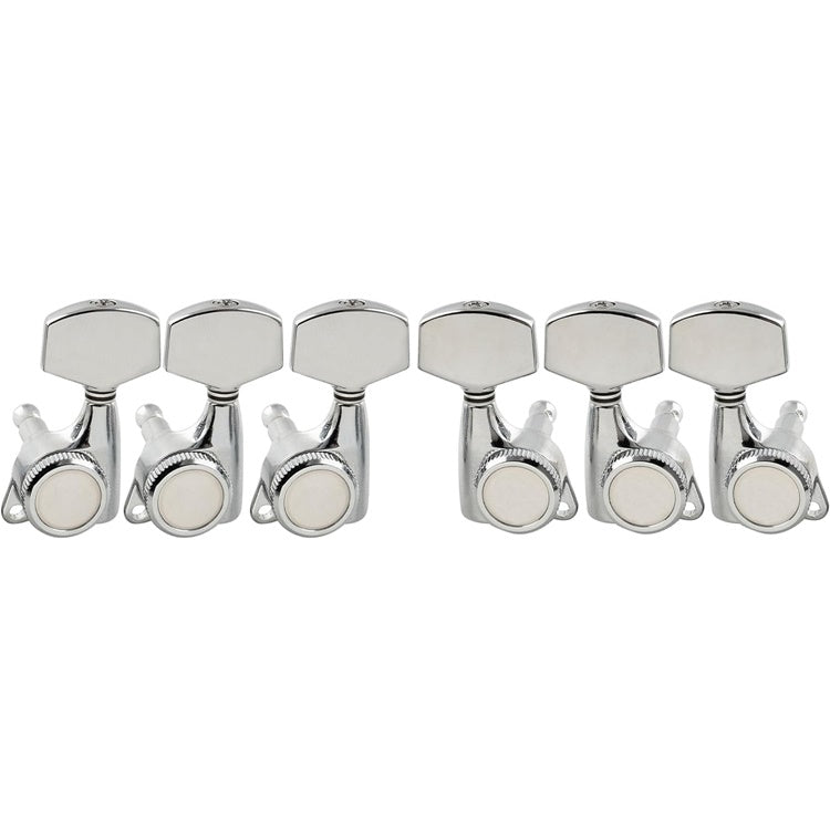 3+3 Locking Tuners 18:1 Electric Acoustic Guitars Metal Locking Cap - Chrome #2