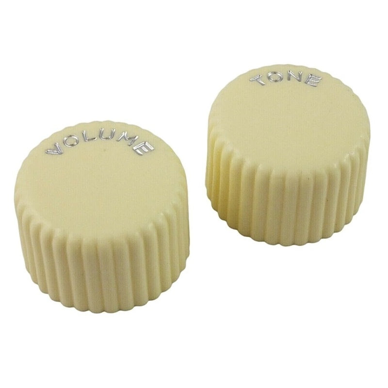 Cupcake Knob Set Cream For Harmony Silvertone Kay Guitars - Cream