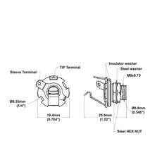 Load image into Gallery viewer, Mono Output Jack 1/4"- Nickel
