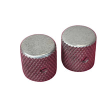 Load image into Gallery viewer, Aged Flat Knobs (2) For Telecaster Guitar/Bass - Nickel Relic

