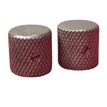 Load image into Gallery viewer, Aged Flat Knobs (2) For Telecaster Guitar/Bass - Nickel Relic
