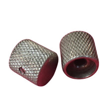 Load image into Gallery viewer, Aged Flat Knobs (2) For Telecaster Guitar/Bass - Nickel Relic
