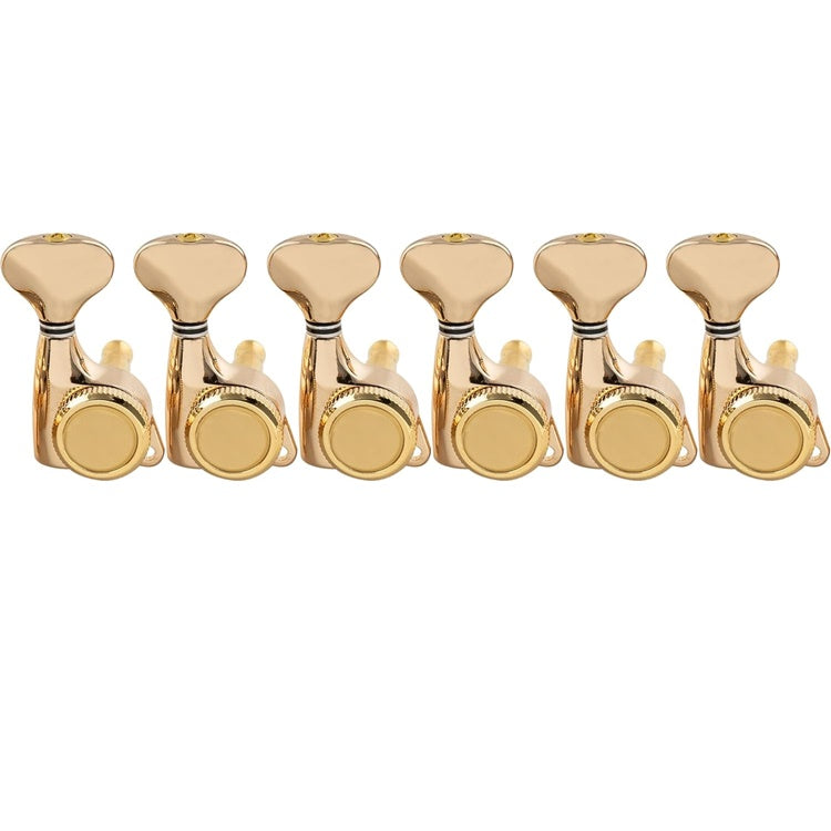 6-in-line Locking Tuners 18:1 Strat Tele Stainless Locking Cap - Gold #01