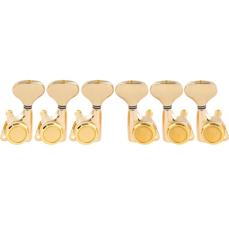 3+3 Locking Tuners 18:1 Electric Acoustic Guitars Metal Locking Cap - Gold #4