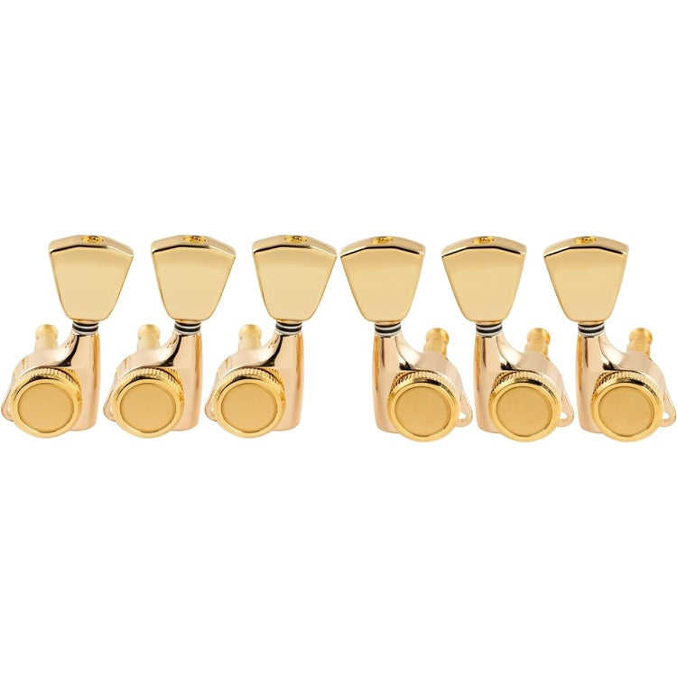 3+3 Locking Tuners 18:1 Electric Acoustic Guitars Metal Locking Cap - Gold #3