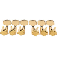 Load image into Gallery viewer, 3+3 Locking Tuners 18:1 Electric Acoustic Guitars Metal Locking Cap - Gold #2

