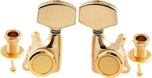 Load image into Gallery viewer, 3+3 Locking Tuners 18:1 Electric Acoustic Guitars Metal Locking Cap - Gold #2
