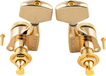 Load image into Gallery viewer, 3+3 Locking Tuners 18:1 Electric Acoustic Guitars Metal Locking Cap - Gold #2
