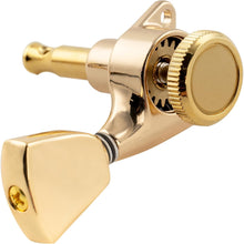 Load image into Gallery viewer, 3+3 Locking Tuners 18:1 Electric Acoustic Guitars Metal Locking Cap - Gold #3
