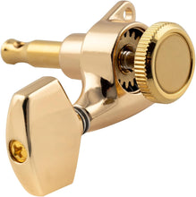 Load image into Gallery viewer, 3+3 Locking Tuners 18:1 Electric Acoustic Guitars Metal Locking Cap - Gold #2
