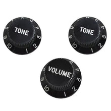 Load image into Gallery viewer, Made In Japan Stratocaster Strat Knobs Set Black
