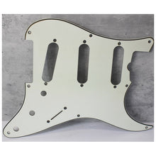 Load image into Gallery viewer, Aged 57 59 Pickguard For Fender Strat Wide Bevel 8 Holes Parchment White - AGP30
