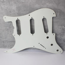 Load image into Gallery viewer, Aged 57 59 Pickguard For Fender Strat Wide Bevel 8 Holes Parchment White - AGP30
