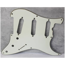 Load image into Gallery viewer, Aged 57 59 Pickguard For Fender Strat Wide Bevel 8 Holes Parchment White - AGP29
