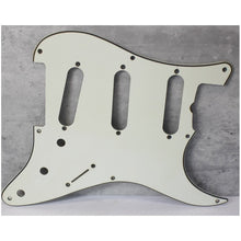 Load image into Gallery viewer, Aged 57 59 Pickguard For Fender Strat Wide Bevel 8 Holes Parchment White - AGP28
