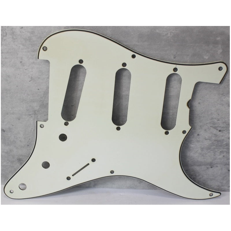 Aged 57 59 Pickguard For Fender Strat Wide Bevel 8 Holes Parchment White - AGP27