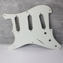 Load image into Gallery viewer, Aged 57 59 Pickguard For Fender Strat Wide Bevel 8 Holes Parchment White - AGP27
