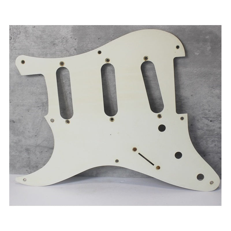 Aged Montreux 54-58  Pickguard For Lefty Strat 8 Holes 1 Ply White AG08 1.7mm
