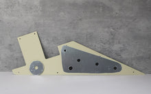 Load image into Gallery viewer, 58 Flying V Pickguard Replacement w/ Round Jack Plate - Cream 3 Ply
