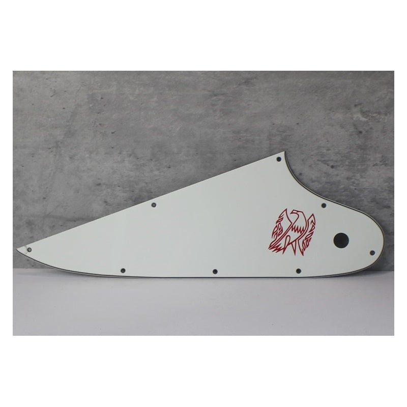 Pickguard For Gibson Reverse Firebird w Accurate Screen Logo - 3 Ply White